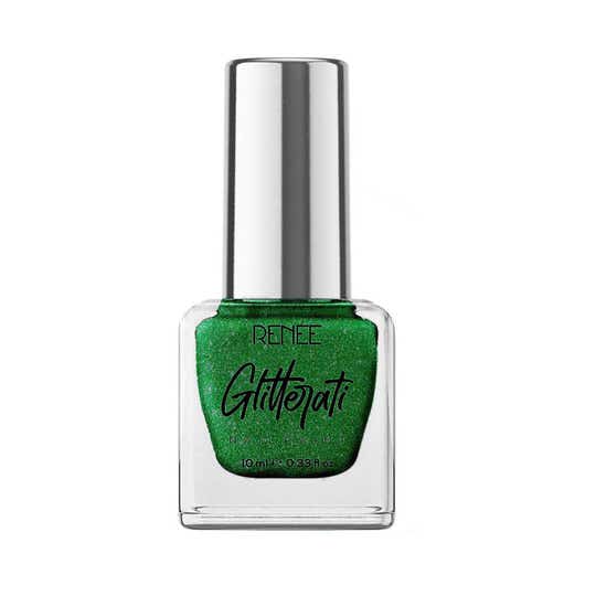 Renee Glitterati Nail Paint - Green Sapphire (10 ml)