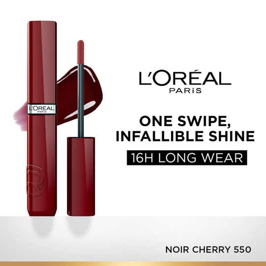 L'Oreal Paris Infallible Laque Resistance Liquid Lipstick - 550 Noir Cherry (4 ml)