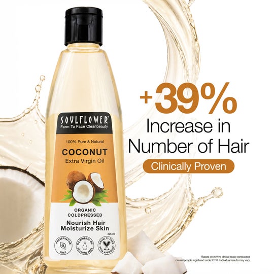 Soulflower Coldpressed Coconut Carrier Oil - (225ml)