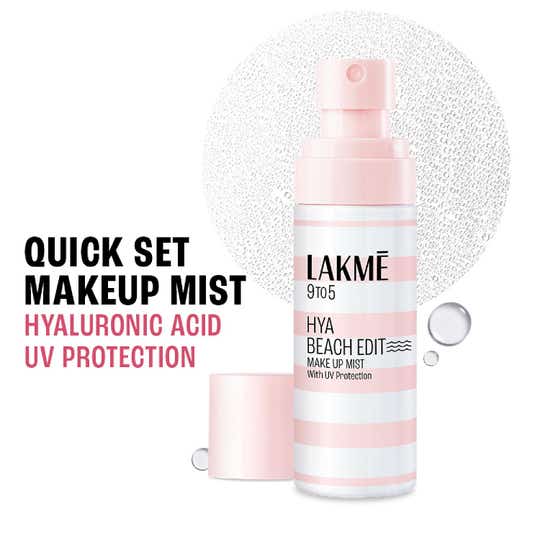 Lakme Hya Beach Edit Makeup Mist with UV Protection,Infused with Hyaluronic Acid (50 ml)
