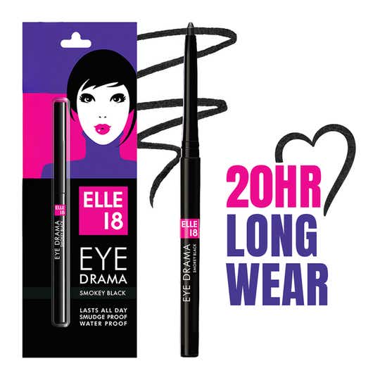 Elle 18 Eye Drama Deep Pigment Kajal - Smokey Black (0.35 g)