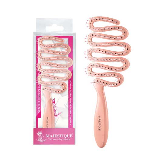 Majestique Vented Ribbon Detangler Hair Brush - Rose Gold