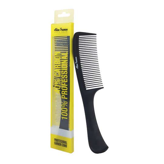 Alan Truman CB-02 Wide Teeth Handle Carbon Comb (1 Pc)