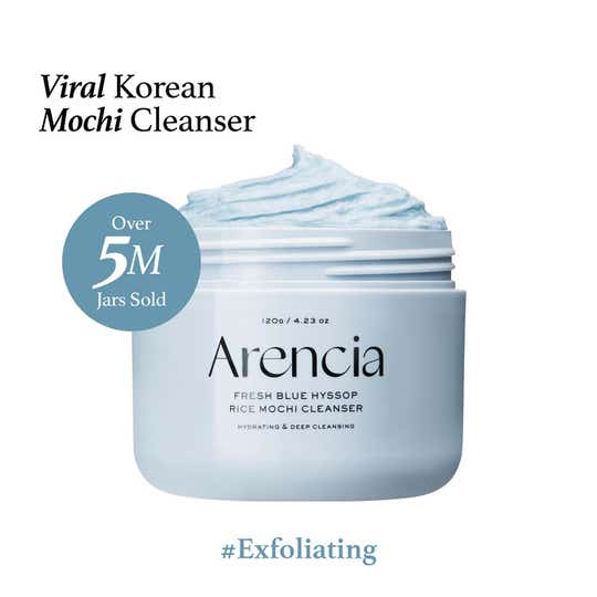 Arencia Fresh Blue Hyssop Rice Mochi Cleanser (120 g)