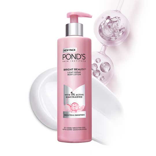 Pond's Bright Beauty Light Crème Body Lotion with 1% Niacinamide for Bright Smooth Skin (600 ml)