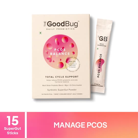 The Good Bug PCOS Balance SuperGut Powder Sachet For Total Cycle Support - (15 Pcs)