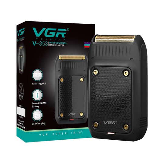 VGR V-353 Foil Shaver for Men with Pop-Up Trimmer 60Min Runtime 2-Year Warranty - Black