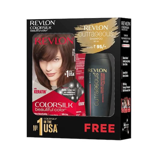 Revlon Colorsilk Beautiful Hair Color with Keratin - 3RB Dark Mahogany Brown (91.8ml)