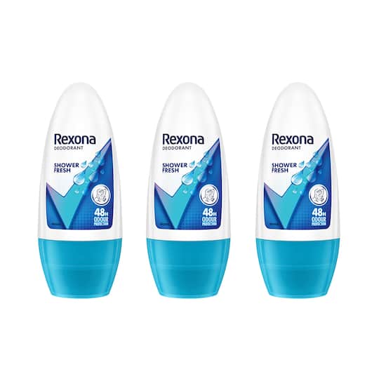 Rexona Shower Fresh Underarm Roll On Pack Of 3 Deodorant For Women (50 ml) Combo