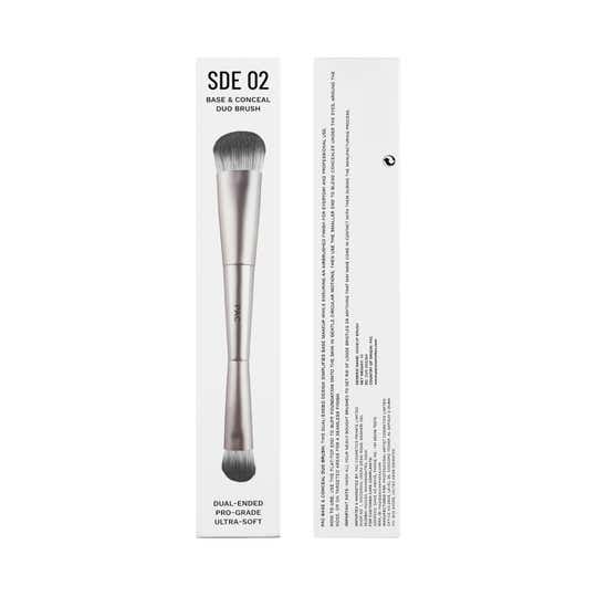 PAC SDE 02 Base & Conceal Duo Brush - Dual Ended Ergonomic Design Ultra Soft Bristles Vegan (1 pc)