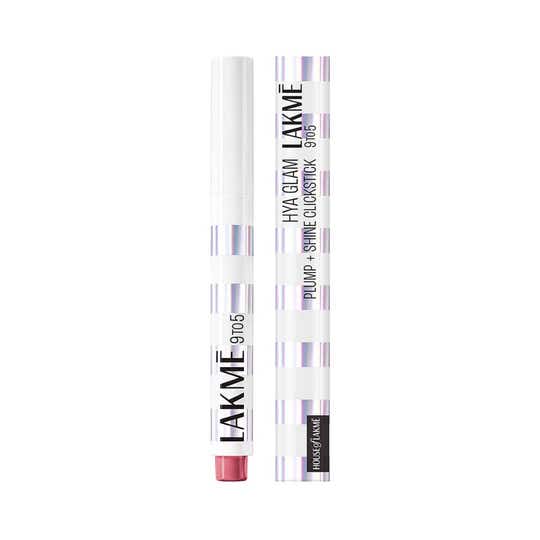 Lakme 9To5 Hya Glam Plump+Shine Clickstick, Hyaluronic Acid & Ceramides - Power Nude (2.1 g)