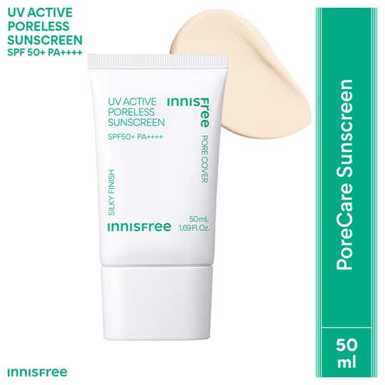 Innisfree UV Active Poreless Sunscreen SPF 50+ – Smooth Even Tone (50 ml)