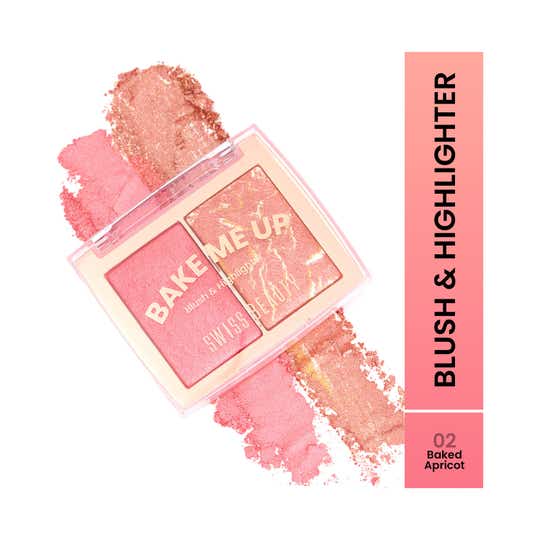 Swiss Beauty Bake Me Up Blush & Highlighter - Baked Apricot (12 g)