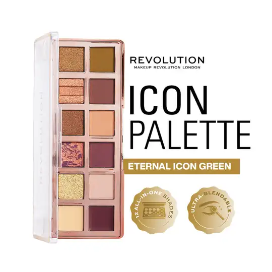 Makeup Revolution The Icon Palette - Eternal Icon Green (8.4 g)
