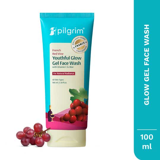 Pilgrim Red Vine Face Wash With Vitamin C & Aloe (100ml)