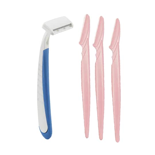Sanfe Bikiniline Trimmer & Razor For Sensitive Areas and Eyebrow Touch up Razor - Pack of 3 Combo