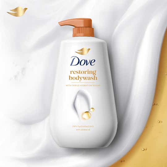 Dove Dryness Care Body Wash with Triple Hydration Serum (800 ml)