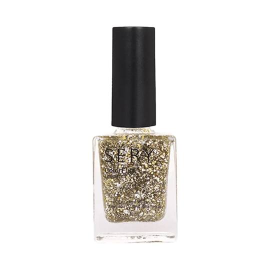 Sery Colorflirt Nail Paint Glitter - Gold Glitter (10ml)