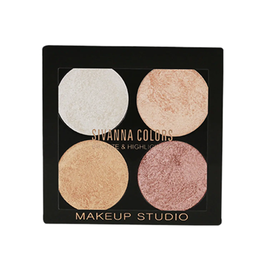 Sivanna Colors Makeup Studio Bronze & Highlighter Palette - 03 Shade (12g)