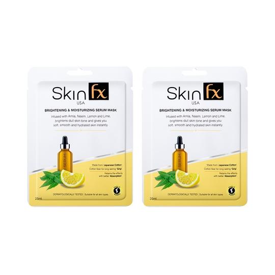 Skin Fx Brightening & Moisturizing Serum Mask (Pack Of 2)