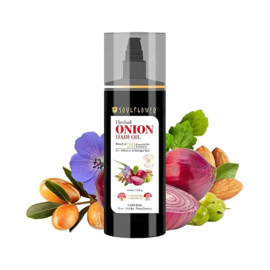 Soulflower Herbal Onion Hair Growth & Hair Fall Control Oil (220ml)