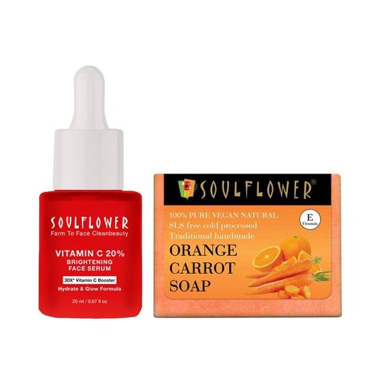 Soulflower Vitamin C & Carrot Soap Combo