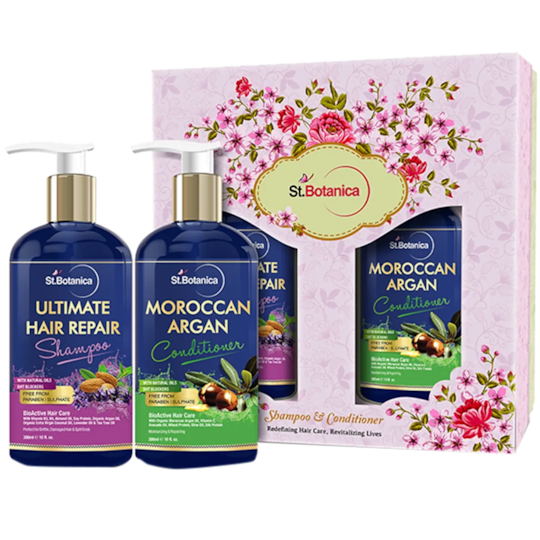 St.Botanica Ultimate Hair Repair Shampoo + Moroccan Argan Hair Conditioner - (2 Pcs)