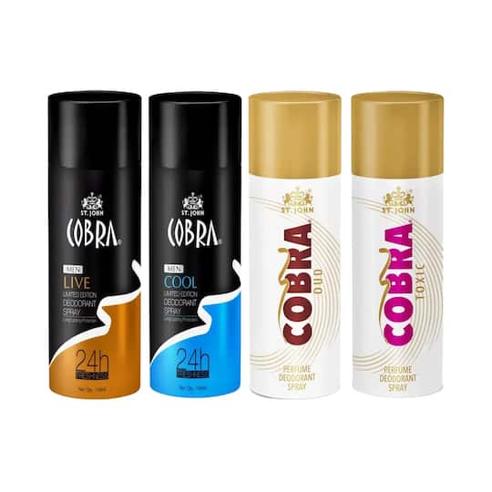 ST.JOHN Cobra Live, Cool, Oud & Toxic Deodorant Spray (4 Pcs)