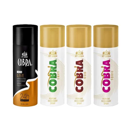 ST.JOHN Cobra Live, Envy, Toxic & Oud Deodorant Spray (4 Pcs)