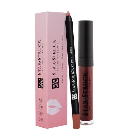 Star Struck by Sunny Leone Lip Kit - Cinnamon (2Pcs)