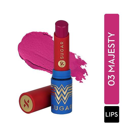 SUGAR Cosmetics Wonder Woman Everlasting Matte Lipstick - 03 Majesty (3.2g)