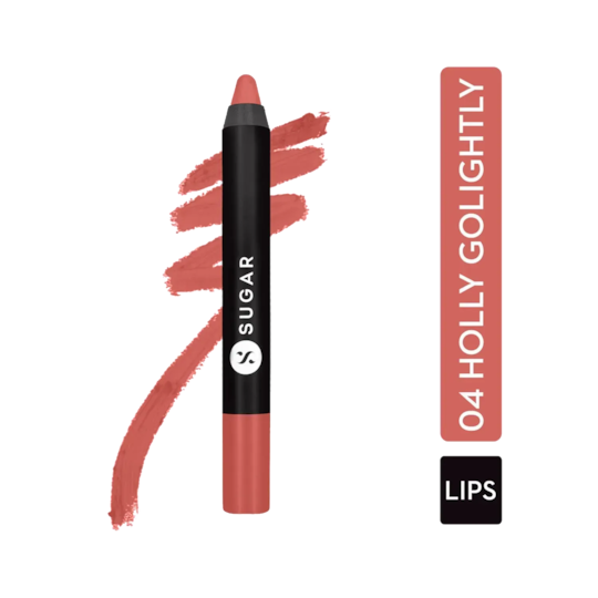 SUGAR Cosmetics Matte As Hell Crayon Lipstick - 04 Holly Golightly (Nude) (2.8g)