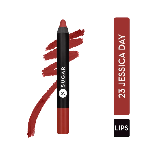 SUGAR Cosmetics Matte As Hell Crayon Lipstick - 23 Jessica Day (Dusty Coral) (2.8g)