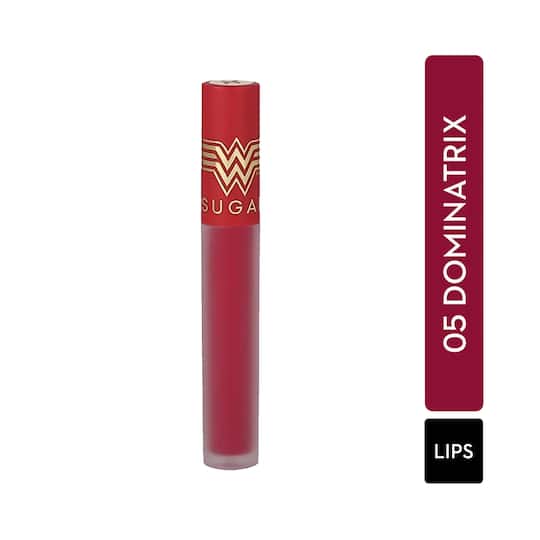 SUGAR Cosmetics Wonder Woman 24-Hr Liquid Lipstick - 05 Dominatrix (3.5g)
