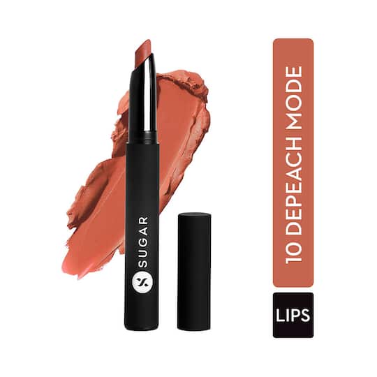 SUGAR Cosmetics Matte Attack Transferproof Lipstick - 10 Depeach Mode (2g)