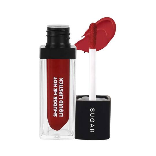 SUGAR Cosmetics Smudge Me Not Liquid Lipstick - 46 Rad Red (Orange Toned Red) (4.5ml)