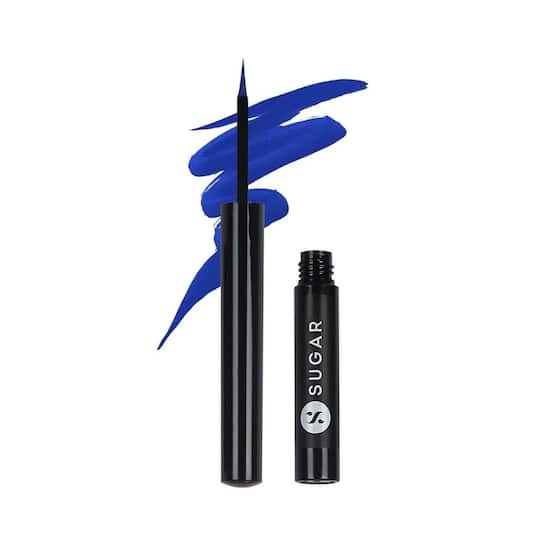 SUGAR Cosmetics Eye Warned You So! Double Matte Eyeliner - 02 Blue Jasmine (Blue) (1.7ml)