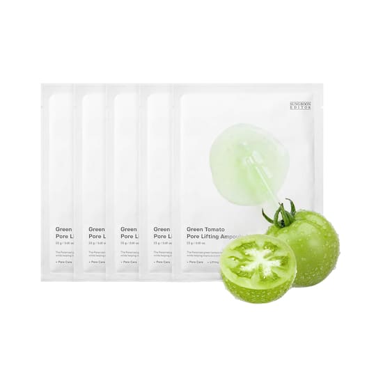 Sungboon Editor Green Tomato Pore Lifting Ampoule Mask (Pack of 5)