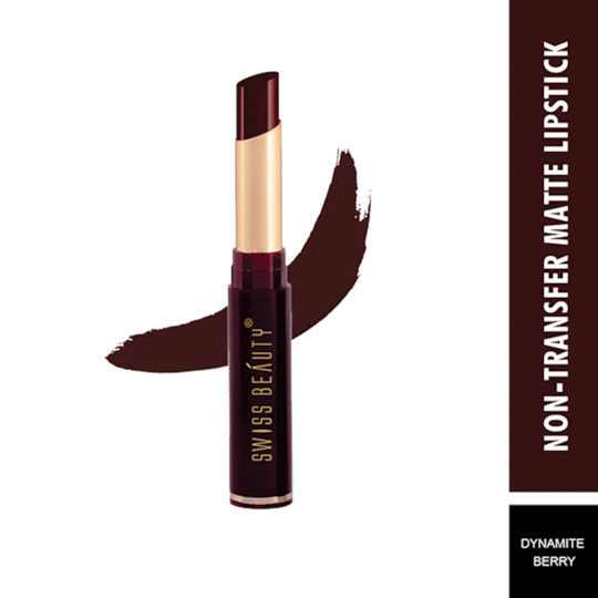 Swiss Beauty Non-Transfer Matte Lipstick - 20 Dynamite Berry (2g)