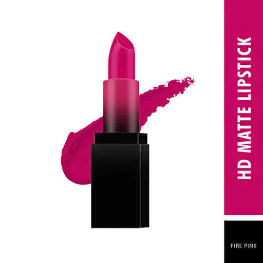 Swiss Beauty HD Matte Lipstick - 05 Fire Pink (3.5g)