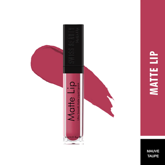 Swiss Beauty Ultra Smooth Matte Liquid Lipstick - 09 Mauve Taupe (6ml)