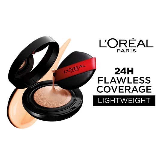 L'Oreal Paris Infallible Cushion Foundation 24Hr Full Coverage Glass-Skin Finish - Shade N100 (11 g)