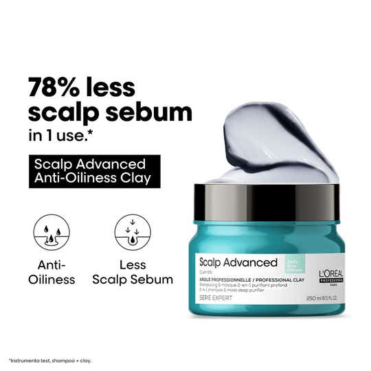 L'OREAL PROFESSIONNEL Scalp Advanced Anti-Oiliness 2-In-1 Deep Purifier Clay (250 ml)
