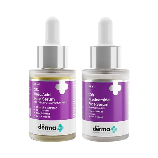 The Derma Co 2% Kojic Acid Face Serum & The Derma Co 10% Niacinamide Face Serum Combo