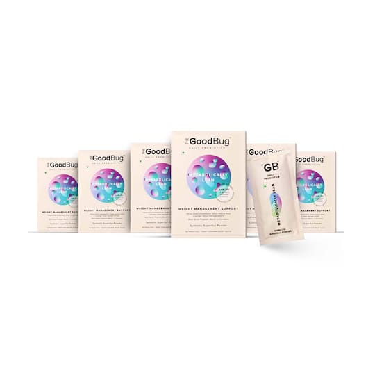 The Good Bug Metabolically Lean Supergut Powder For Weight Management (Pack Of 6 x 15 Sachet) Combo