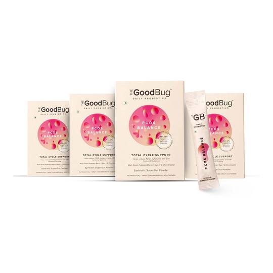 The Good Bug Pcos Balance Supergut Powder For Total Cycle Support (Pack Of 4 x 15 Sachet) Combo