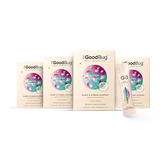 The Good Bug Sleep And Calm Supergut Powder For Sleep & Stress (Pack Of 4 x 15 Sachet) Combo