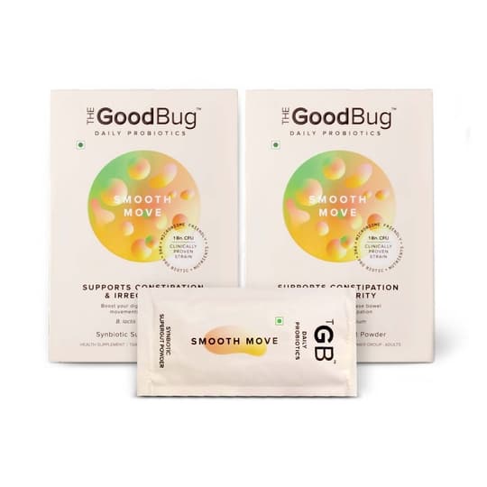 The Good Bug Smooth Move Supergut Powder For Irregularity (Pack Of 2 x 15 Sachet) Combo