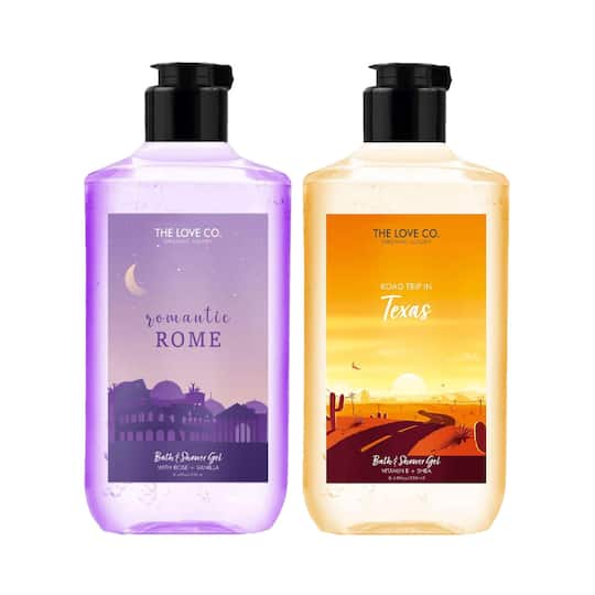 THE LOVE CO. Romantic Rome + Texas Shower Gel Pack of 2 Combo
