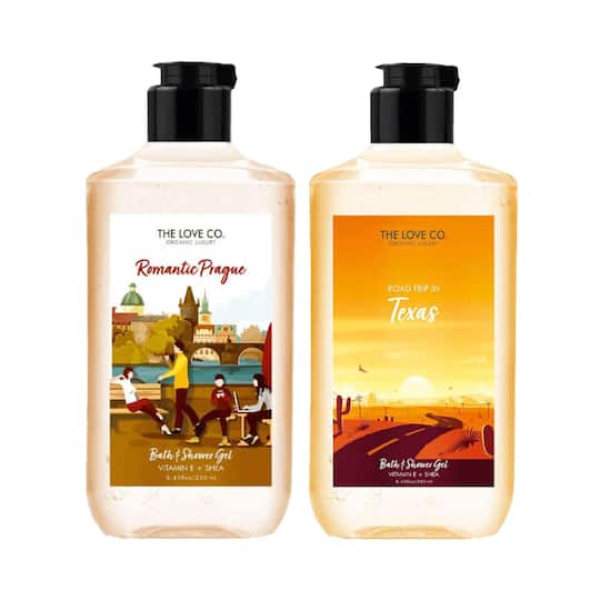 THE LOVE CO. Romantic Rome + Texas Shower Gel Pack of 2 Combo